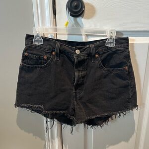 Levi 501 Black Shorts